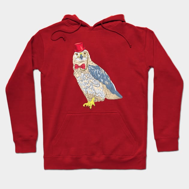 Hipster  bird Rough-legged Buzzard Hoodie by kavalenkava